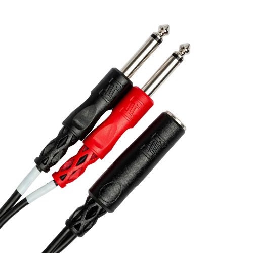 Hosa Stereo Breakout Cable 1/4in TRS Female to Dual 1/4in TS